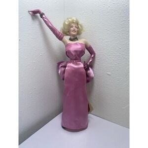 Franklin Heirloom 19" Marilyn Monroe Porcelain Doll Gentlemen Prefer Blondes ***